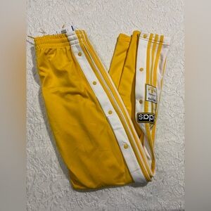 Adidas Adibreak Pants Womens Extra Small Bold Gold White Snap Track Pants